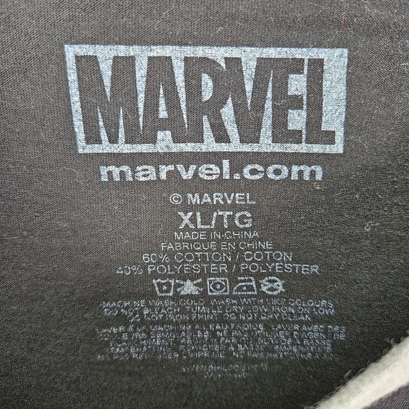 Marvel Black/Gray 3/4 Sleeve Raglan Shirt Men's Size XL Thanos Loki Comics - Picture 7 of 10